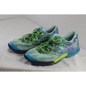 Asics Womens Size 9 Purple Blue Lime Running Shoes